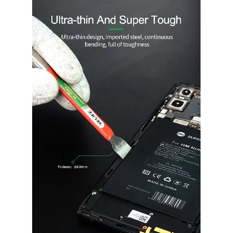 RELIFE RL-049A Double-headed Multi-function Prying Knife for Iphone Android Remove The Glass Back Cover Tin Scraping Knife Tools