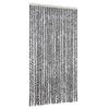 VidaXL Fliegenvorhang Grau, Schwarz und Weiß 100x220 cm Chenille