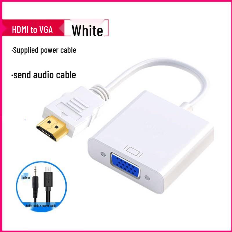 HDMI to VGA Converter Adapter Cable for Computers and Projectors