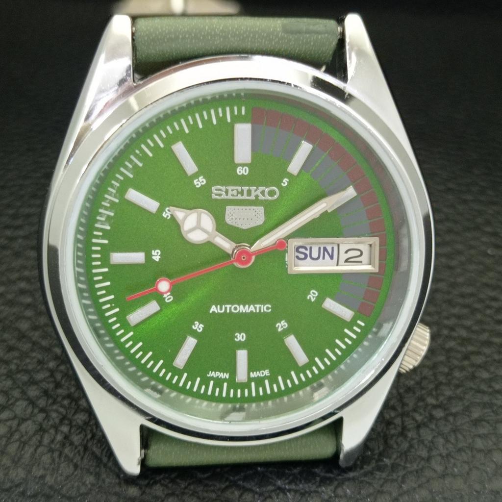 REFURBISHED SEIKO 5 AUTOMATIC 6309A VINTAGE JAPAN MENS GREEN WATCH A441106-4 Sk-a441106