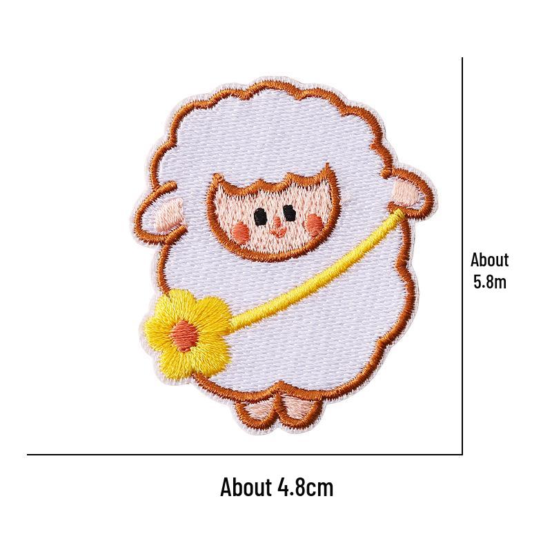 Self-Adhesive Embroidery Cartoon Patch Stickers for Clothes and DIY Journals
