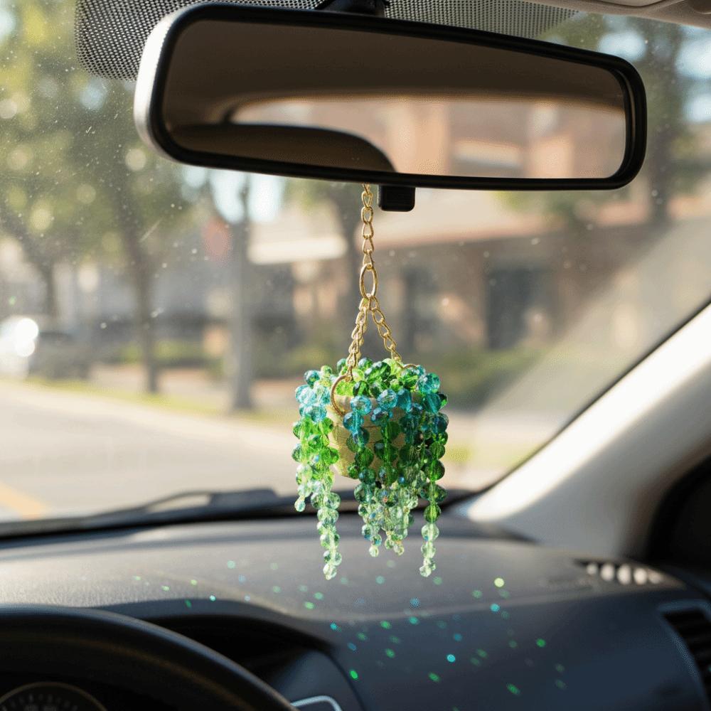 Ciondolo per Auto Succulenta Multi-Perline Caldo Accessorio Ciondolo per Auto Ciondolo per Auto con Perline Interni Auto