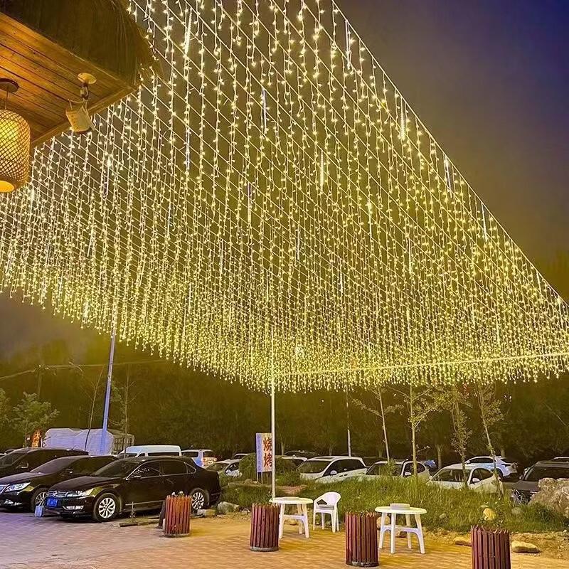 LED Jégcsap Függöny Füzérfények