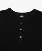LMC Henley Neck Waffle Long Slv Tee Black