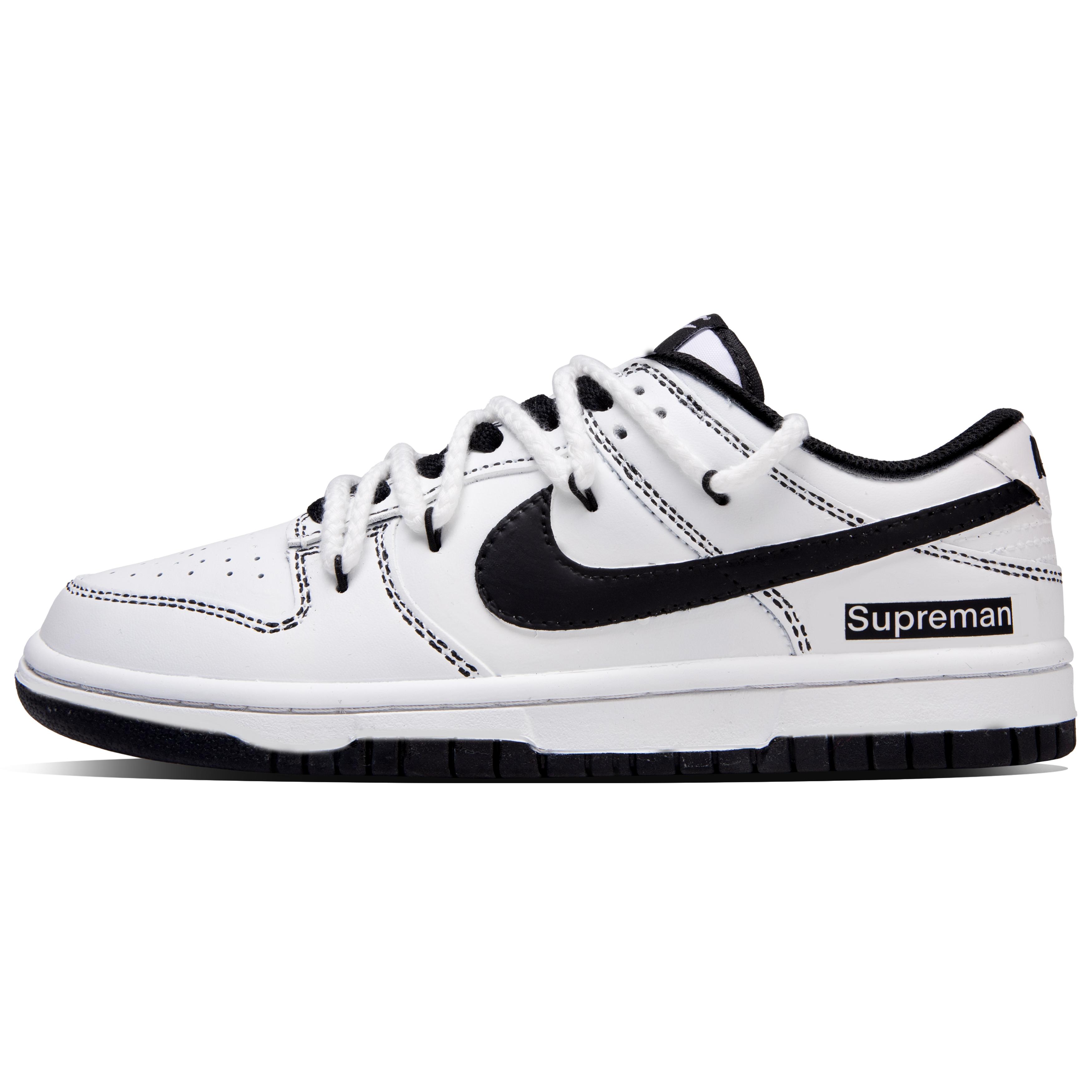 

Nike Dunk Strange Person Abrasion Resistant Low top Skateboard Shoes Unisex Black White HF5441-100(Team63-) 36