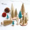 8Pcs Christmas Tree Ornaments Artificial Snowy Pine Tree Figurines Miniature Xmas Tree Statues for Home Table Desk Office Decoration