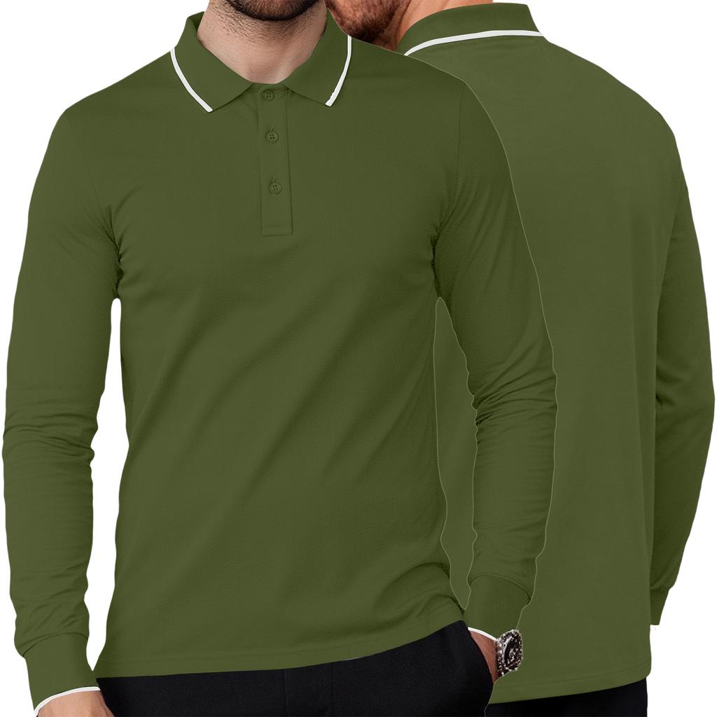 Men's Long Sleeve  Shirt Turn-Down Collar Shirt  Fit  Shirt