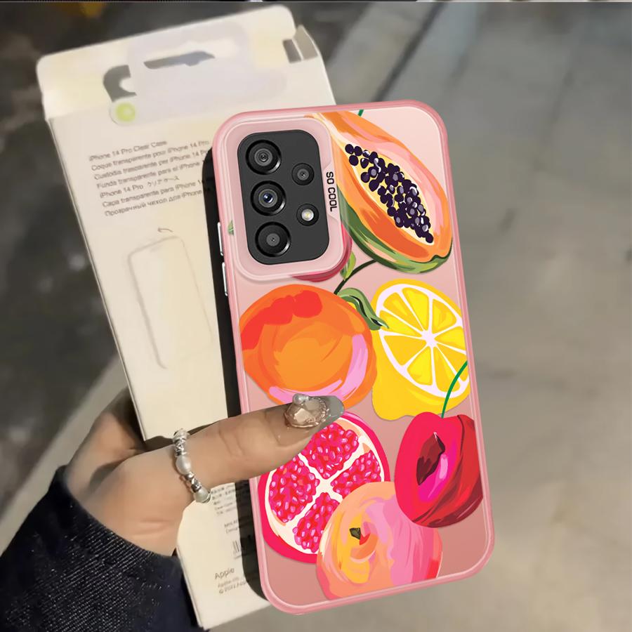 Case for Samsung Galaxy A31 A13 A14 A34 A15 A16 A21s A23 A35 A12 A24 A25 A17 A20s A26 Phone Cover Delicious Fruits