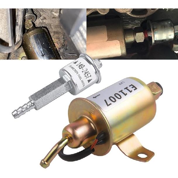 149-2620 Electric Fuel Pump With 149-2314-01 Fuel Filter RV Replacement For Cumm Onan Marquis Gold 5500 5.5KW Gas Generator RV 5500 EVAP Motor E11015