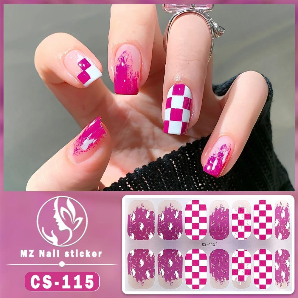 CS voděodolná gelová fólie na nehty bez pečení plná samolepka kontrastní barva tygří hlava nail art fólie papír fólie na nehty papír nálepka