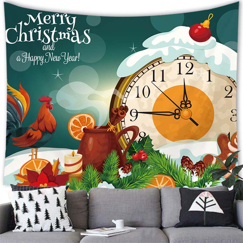 Santa Elch Schneemann Drucken Home Decor Tapisserie Wandbehang Weihnachten Wohnzimmer Zimmer Wand Dekor Hintergrund Stoff tapiz navideño
