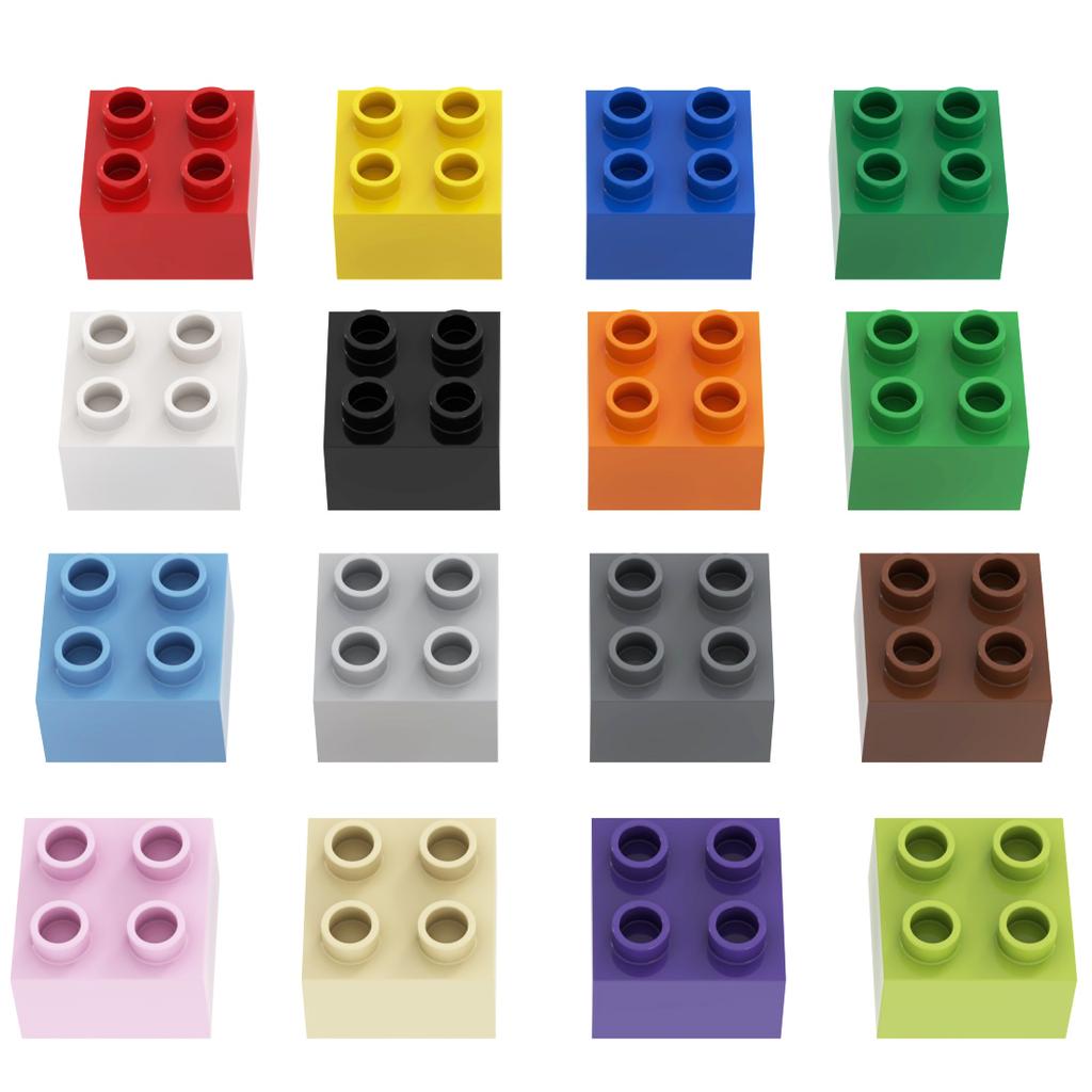 Large Particle Brick Building Blocks 2x4 Random Color Toys Kids Baby Creative Large Particle DIY MOC