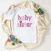 Big Sister Little Sister Matching Outfit T Shirt Summer Fashion T-shirt Children Short Sleeves White Tee Kids Tops Girls Clothes