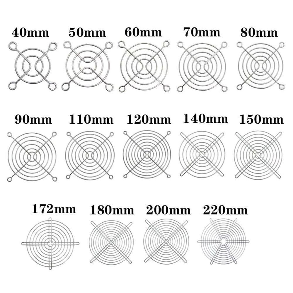 1Pcs Durable Metal Cooling Fan Grill Protective 40-220mm Fans Grid Mesh Cover for Computer Fan