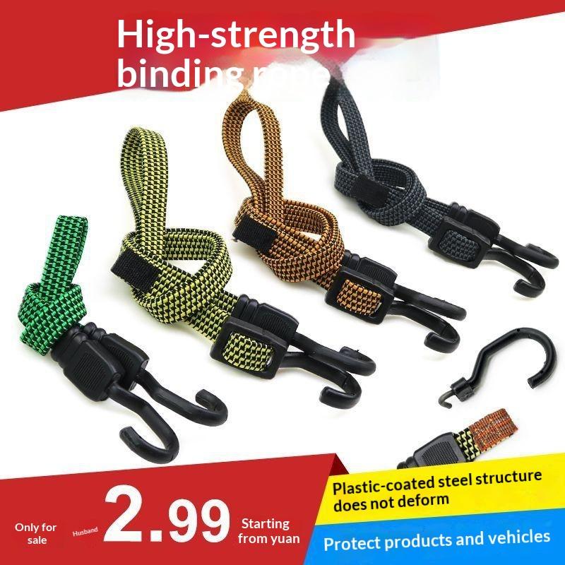 Heavy Duty Elastic Tie Down Straps Widening Flat Stretch Cord for Car Luggage Camping Cargo Securing Use