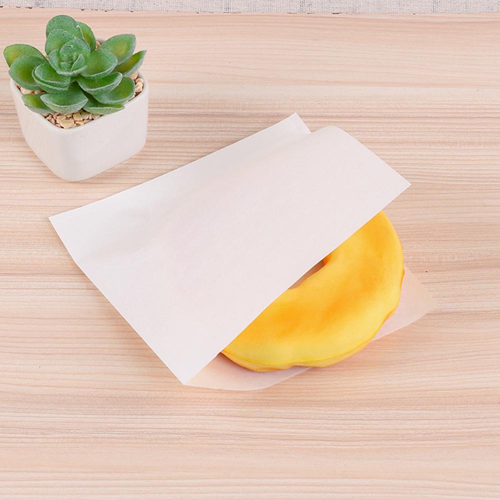 

Bread Sandwich Packaging Hamburger Pouches Kraft Paper Bag Food Storage Bags Restaurant Supply 12x12cm White