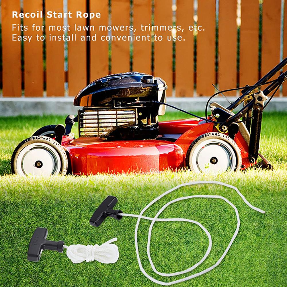 1.2m/3m Replacement Start Pull Cord Starter Pull Cord Rope with Pull Handle Universal Generator Pull Cord for Lawnmowers