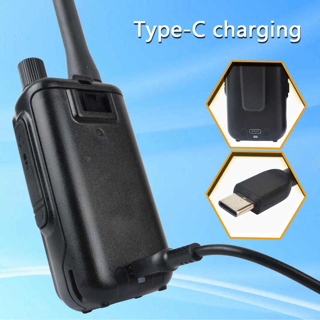 Baofeng UV-5R Mini Dual PTT Walkie Talkie Bluetooth 5W 5Rmini Bluetooth Programming Type-C Charging For Hotel Restaurant Walking
