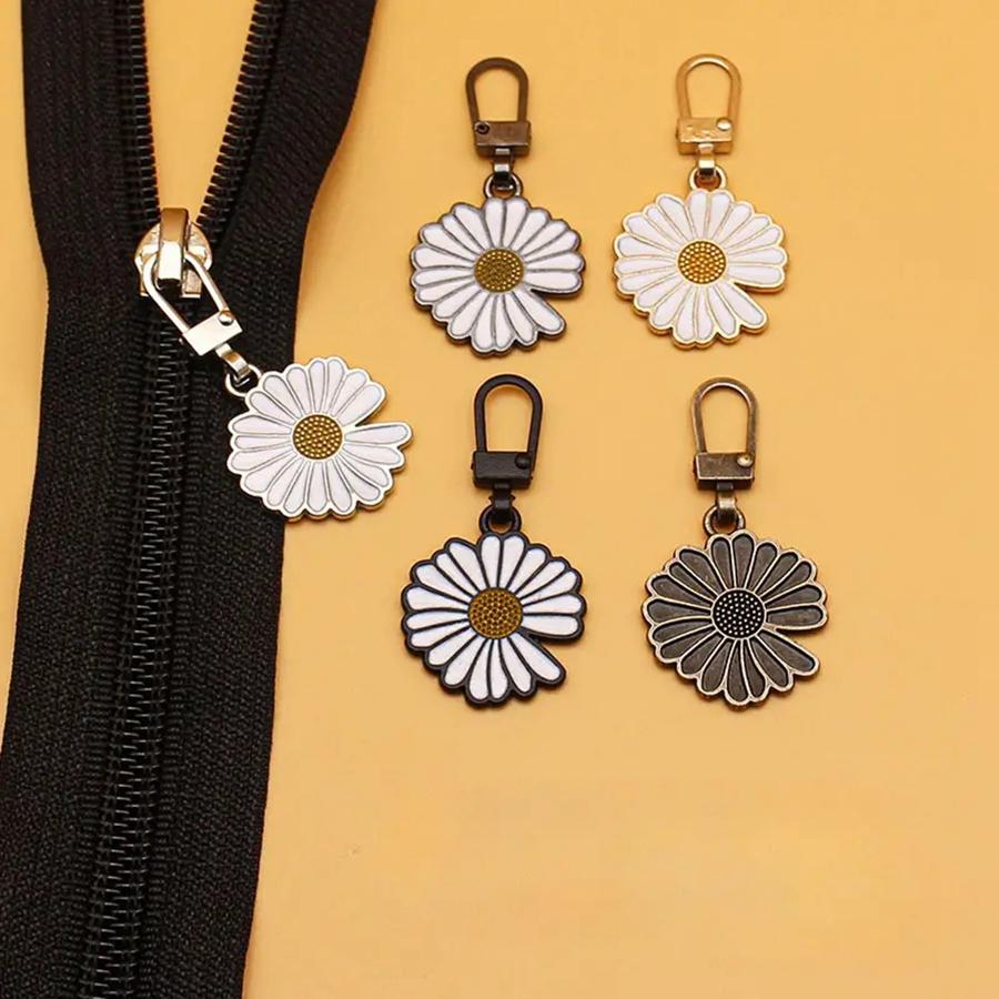 5Pcs Detachable Zipper Puller Universal Replacement Metal Zipper Head Repair Kits Luggage Purses Handbag Clothes Zipper Slider