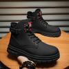New Fashion Autumn And Winter Men's High Top Martin Boots Students Male Boys Trending Soft Sole Work Shoes Labor Protection Martin Sneakers