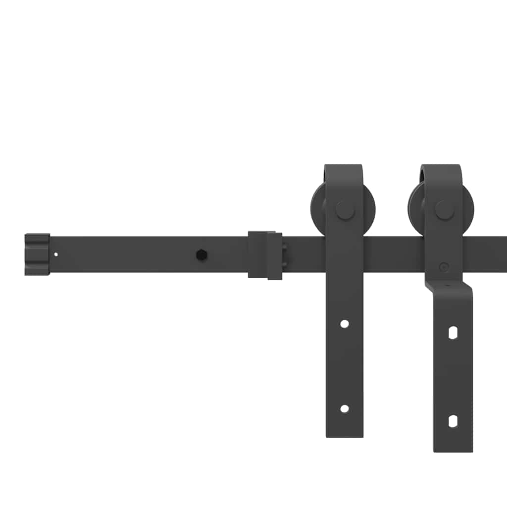 Sliding Door Hardware Kit 200 Cm Steel Black