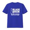 Funny Black Queen Most Powerful Chess African American Women T Shirt vintage Washed Casual graphic Breathable Slightly