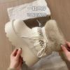Small Thickened Snow Boots Women's Good-looking Winter Birkenstock Versatile Cotton Shoes with Plush Fluff