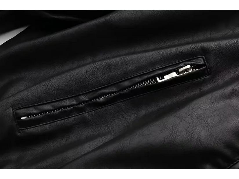 Y2KPU Slim Fit Stand Collar Biker Bomber Jacket - 2023 Autumn Collection