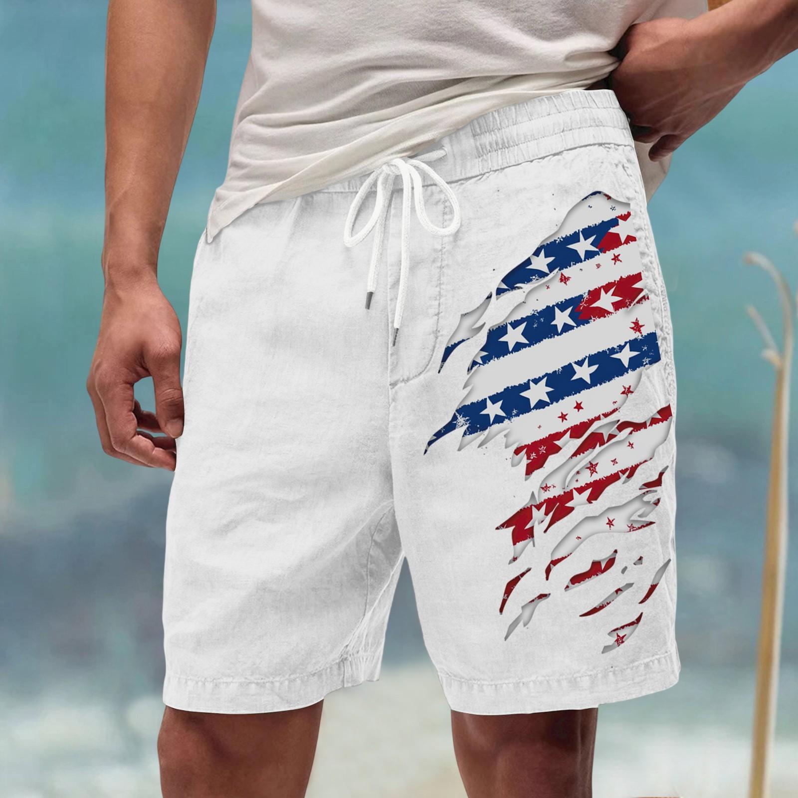 

Мужские летние большие повседневные свободные спортивные брюки пляжные шорты XL белый