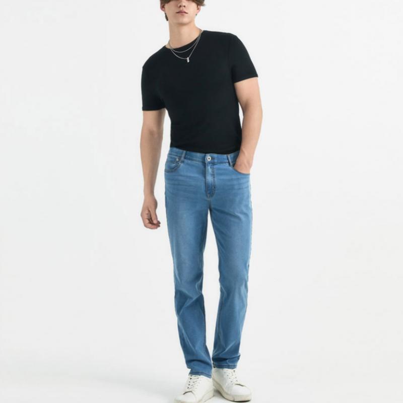 Bang Bang Men S Lycra Summer Denim 1+1