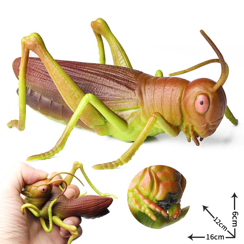 Oenux Insect Animal Wild Reptile Model Soft TPR Mantis Lizard Chameleon Housefly Gekko Action Figures Halloween Trick Kid Toy