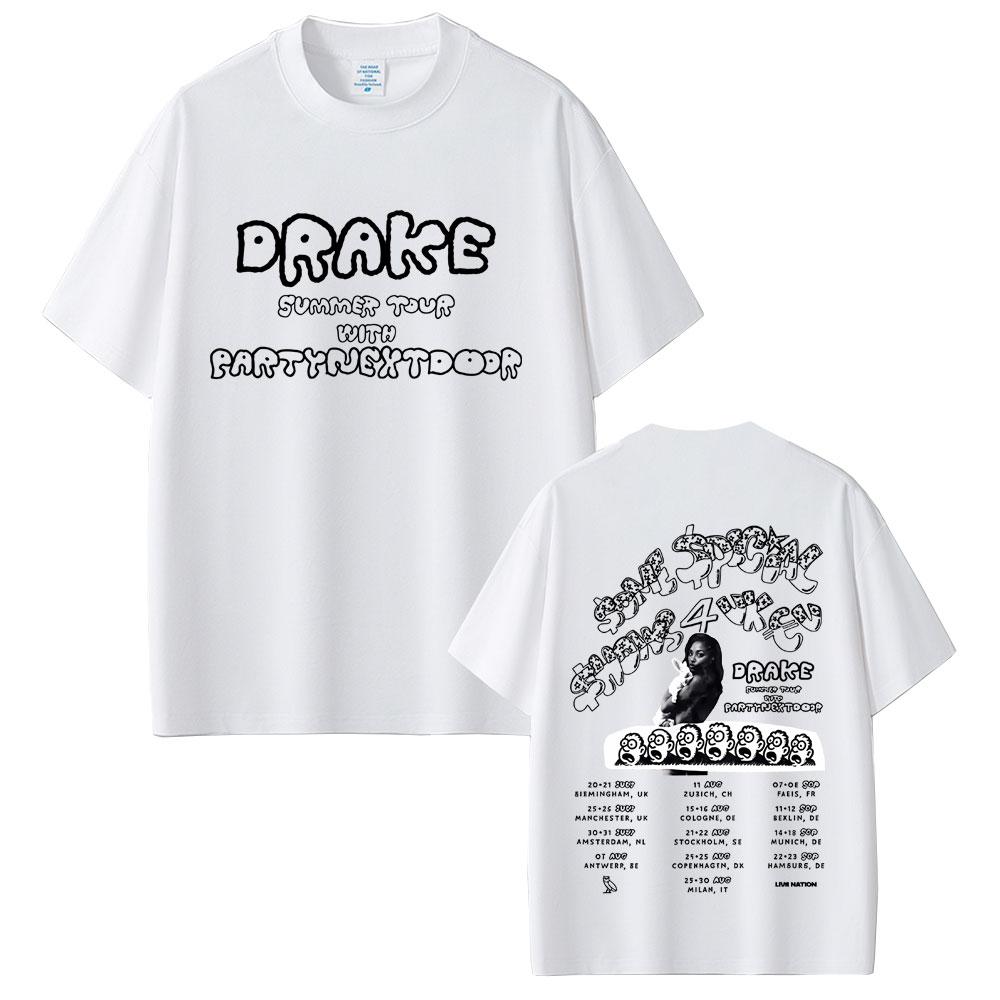 Tricou Rapper Drake Turneu Europa cu Partynextdoor 2025 SSS4U Some Sexy Songs 4 U tricouri Bărbați Femei Hip Hop Fashion Tricouri