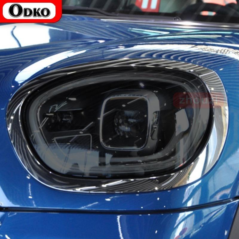 For MINI Cooper Countryman F60 JCW Car Headlight Protective Film Headlamp Restoration Transparent Black TPU Sticker Accessories