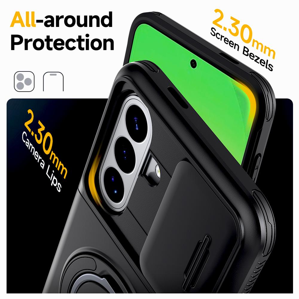 Coque blindée antichoc pour Samsung Galaxy A57 A37 A17 A27 A56 A36 A26 A16 A55 A15 5G 4G S26 S25 S24 FE Plus avec emplacement pour carte et support