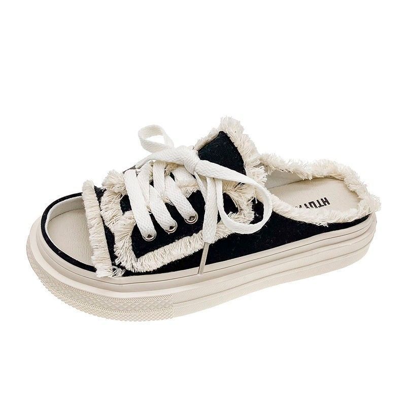 With Strap Plaid Thick Slides Women's Slippers And Ladies Sandals Height Shoes Platform Summer 2025 Open Toe Footwear Luxury G W