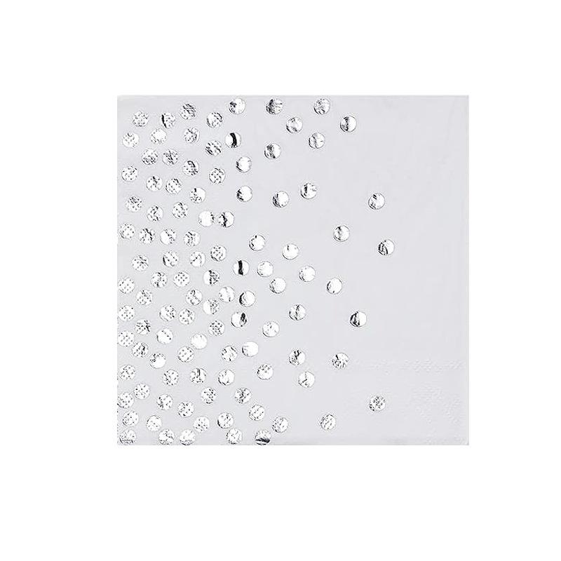 Silver Paper Plates Banner Tablecloth Birthday Party Decor Disposable Tableware Set Baby Shower Wedding Bachelor Party Supplies