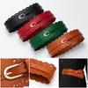 Leather Waist Cincher Corset Waist Belt Vegetable Tanned Leather Dress Waist Belt  for Women