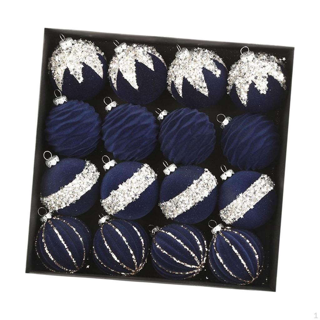 16 Stück Samt Weihnachtskugel Ornamente Dekoration Heimdekor Bruchsicher Dekorativ