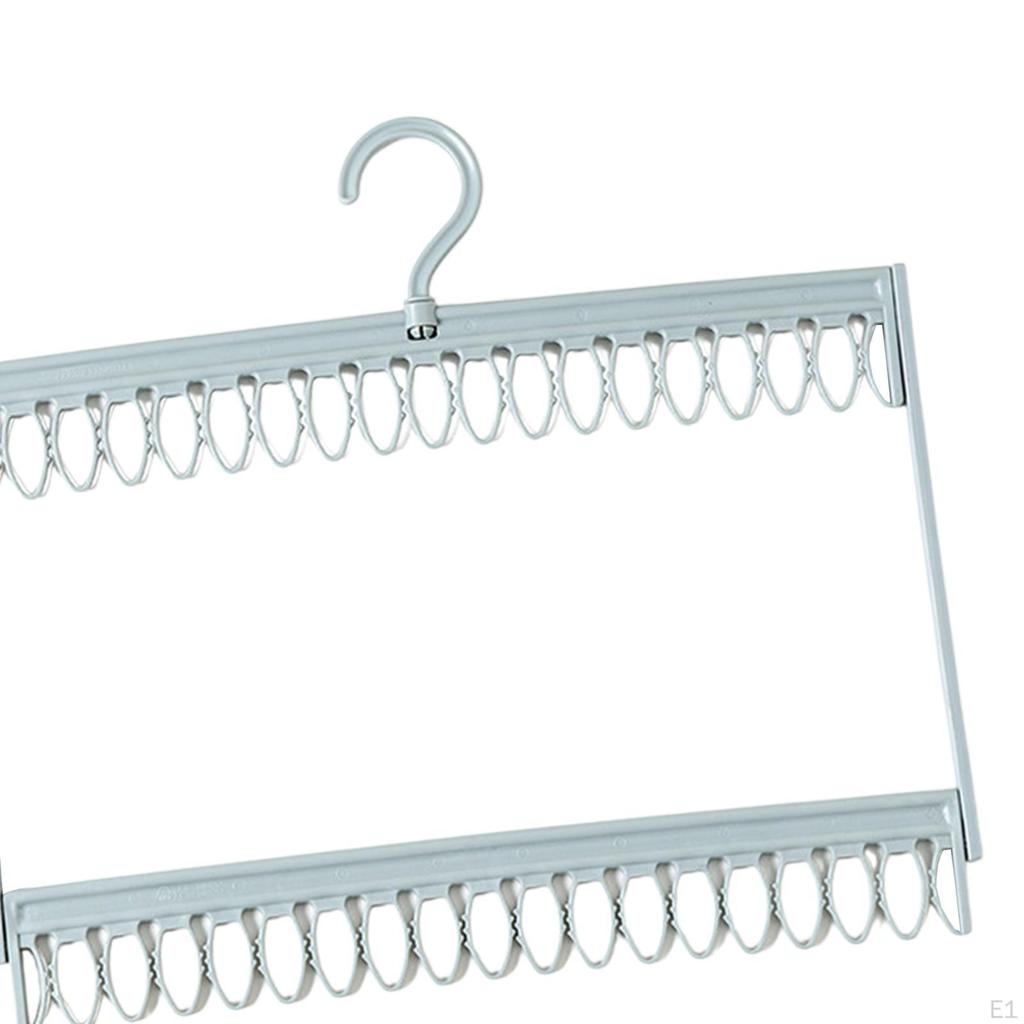 Clothes Drying Hanger with Clips ,Underwear Hanger, Windproof Laundry Rack, Sock Rack