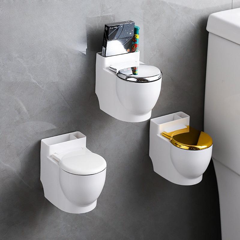 Creative Wall Mounted Ashtray Household Toilet With Lid Living Room Office Bedroom Bathroom Advanced Anti Fly Ash Ornament