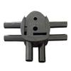 Plastic Air Fork 6 Port Air Line Connector for Milking Machines, 10mm Manifold Replacement Fitting for Farm Service and Spare Part Storage