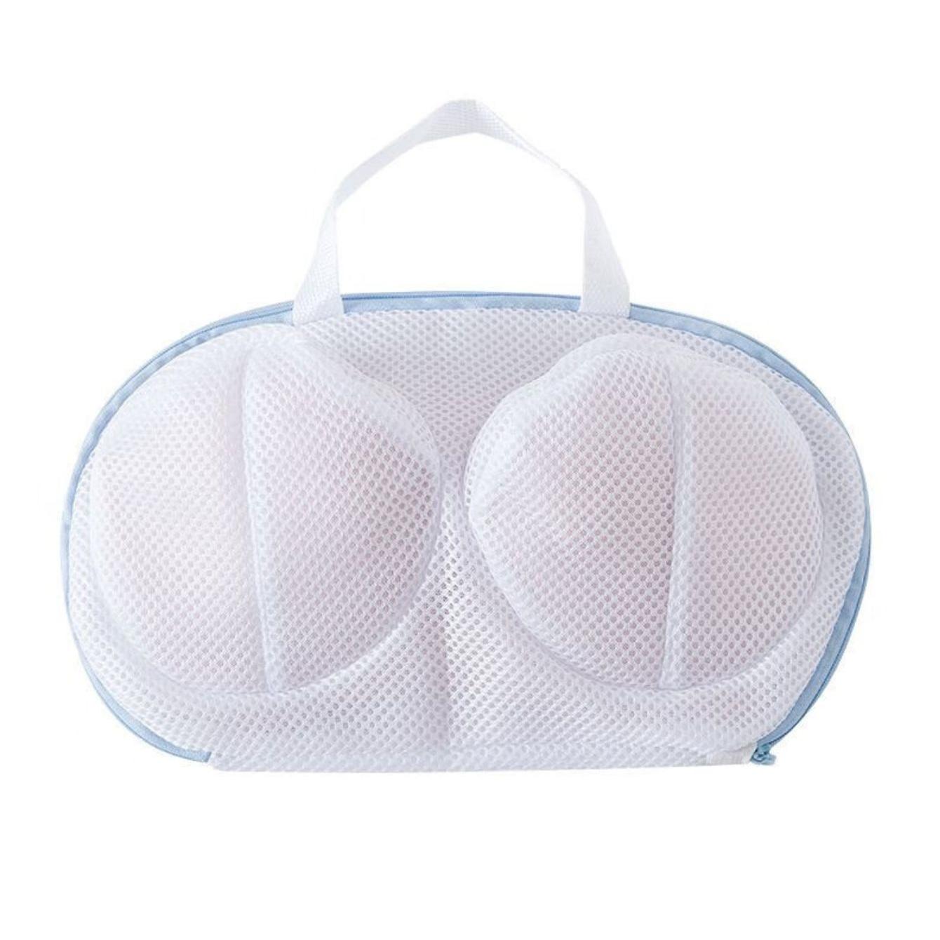 

2/1pc Anti-deformation Bra Washing Bag Zippered Mesh Underwear Laundry Bag Brassiere Protect Net Pocket for Washing Machine Use