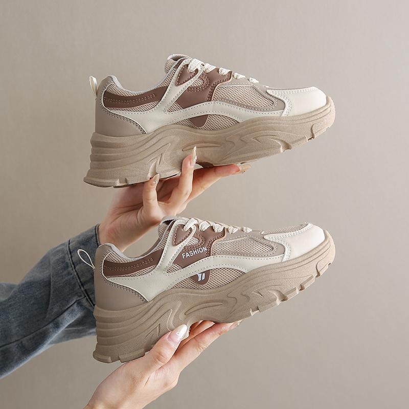 Thick-heeled Thin Heel Tenis Bege Woven Black Women's Sneakers Female Shoes Sport High Brand Order Tensi Topanky 0 Due To