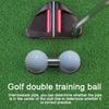 Trening golfowy Podwójna piłka z rurką Trener do układania równowagi Podwójna piłka Pomoc treningowa Narzędzie Akcesoria golfowe Mężczyźni Tata Mąż Prezent