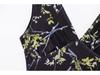 2025 Spring/Summer Women's European & American Style Waist-Hugging Sexy Printed Dress
