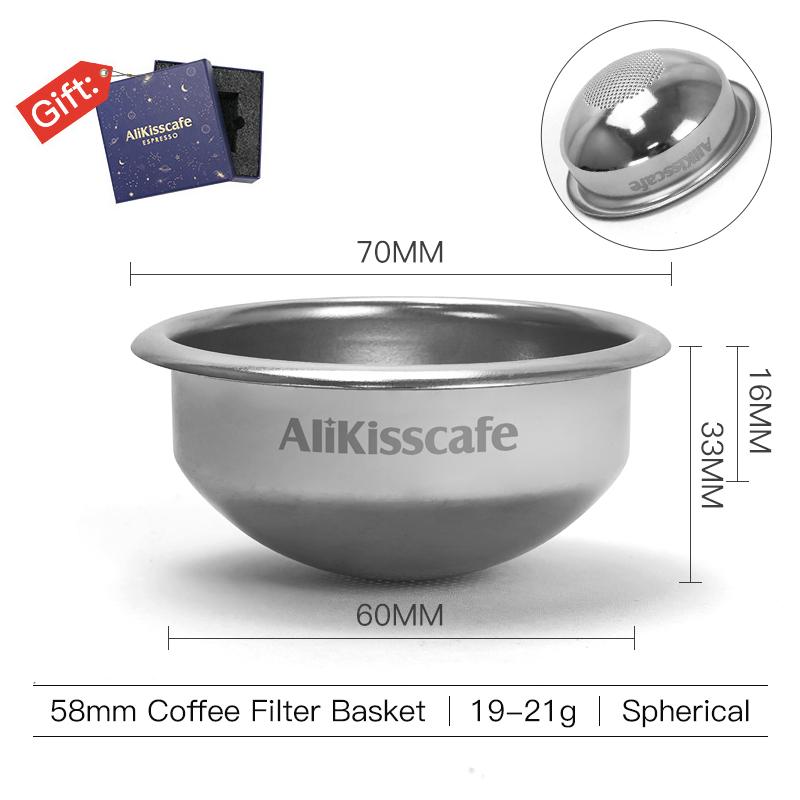 

AliKisscafe 58mm Espresso Filter Basket Spherical Precision For E61 Gaggia Portafilter Coffee Machine Accessories Barista Tools