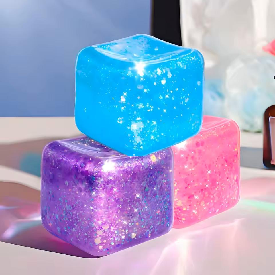 Bai Fen Bai Toys Schylling Needoh Nice Cube Sensory Nice-Sicle Stress Relief Squishy Cube Anti-Anxiety Squeeze Object For Focus Adhd Population