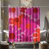 1 Rosa Party Duschvorhang | 180*180cm Satin Polyester, Ungefüttert, Inklusive 12 Haken, Ganzjahres-Heimdekoration