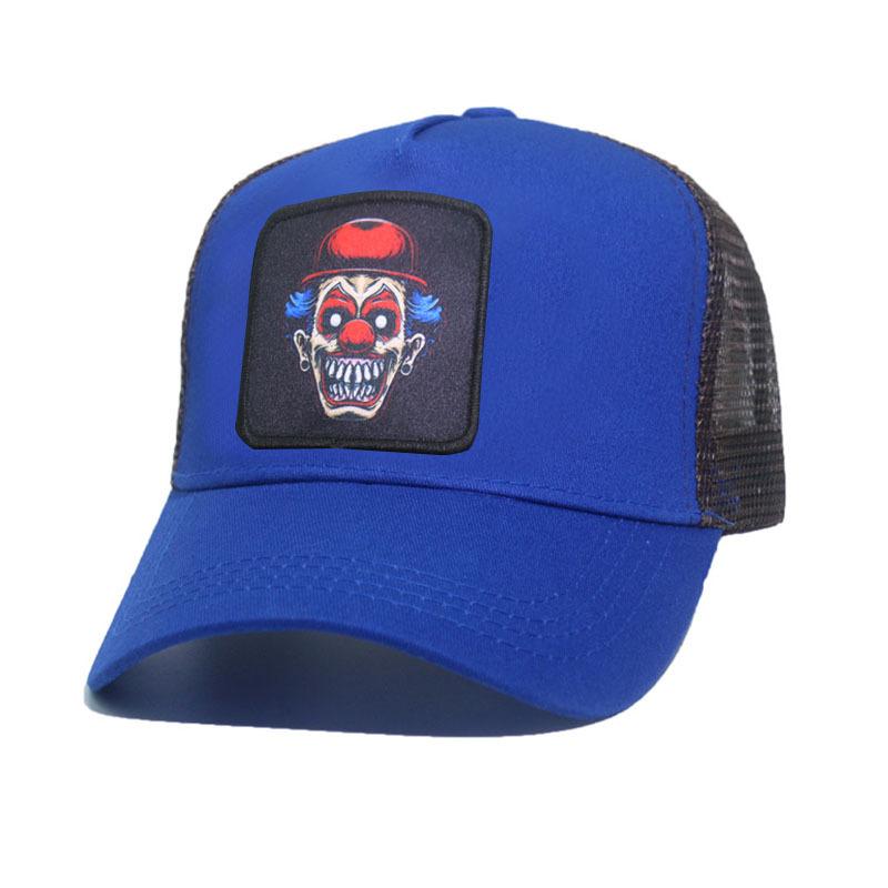 Trendy Fashionableable Clown Embroidery Stitched Baseball Cap For Men And Women, Backless Hip-Hop Hat, Summer Breathable Mesh Sun Gorras Unisex Str