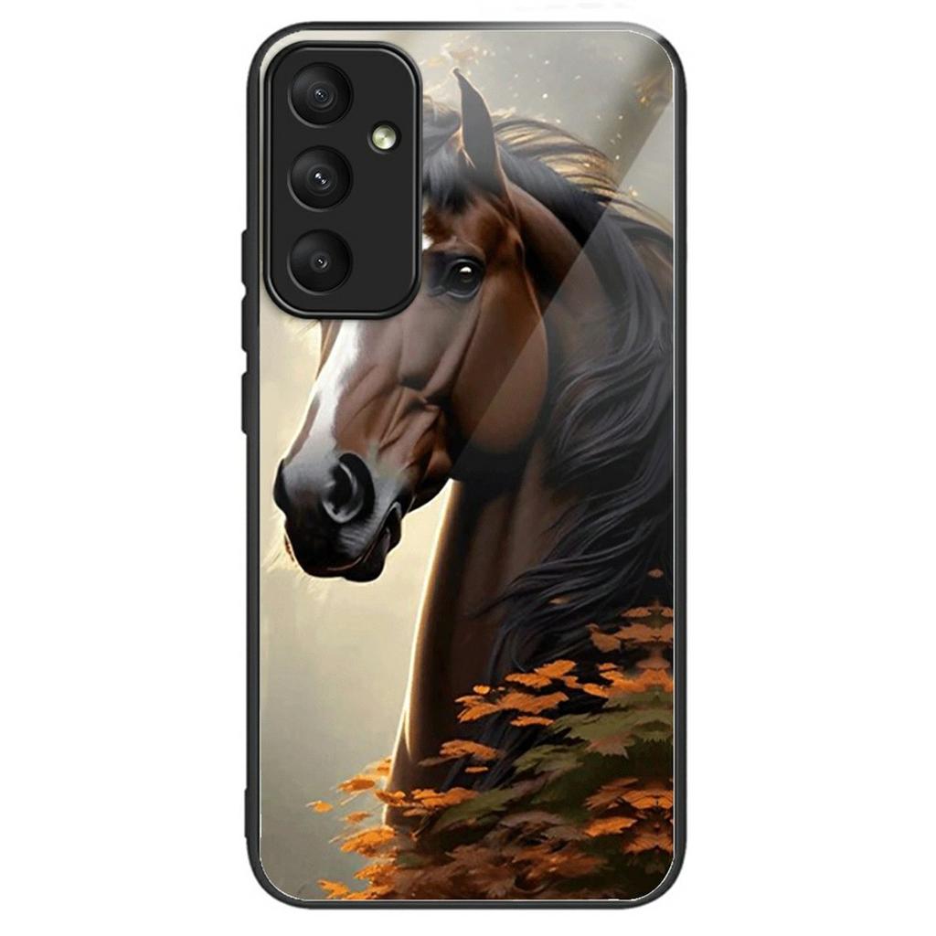 For Samsung Galaxy S25 Case Tempered Glass TPU Drop-Proof Phone Cover Pattern Printing